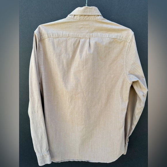 Men’s tan button down long sleeve shirt, J. Crew men’s small. - Picture 3 of 3